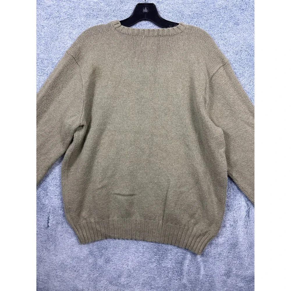 Polo Ralph Lauren Mens XL Green Cotton Crewneck Sweater Pony Logo